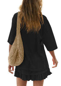 Round Neck Half Sleeve Tee and Skirt Set 100100917549398 34 Affordable Fashion Under $100 Jerry's Apparel 