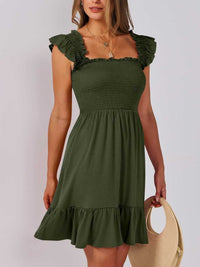 Smocked Ruffle Hem Mini Dress 100100088487178 33 Affordable Fashion Under $100 Jerry's Apparel 