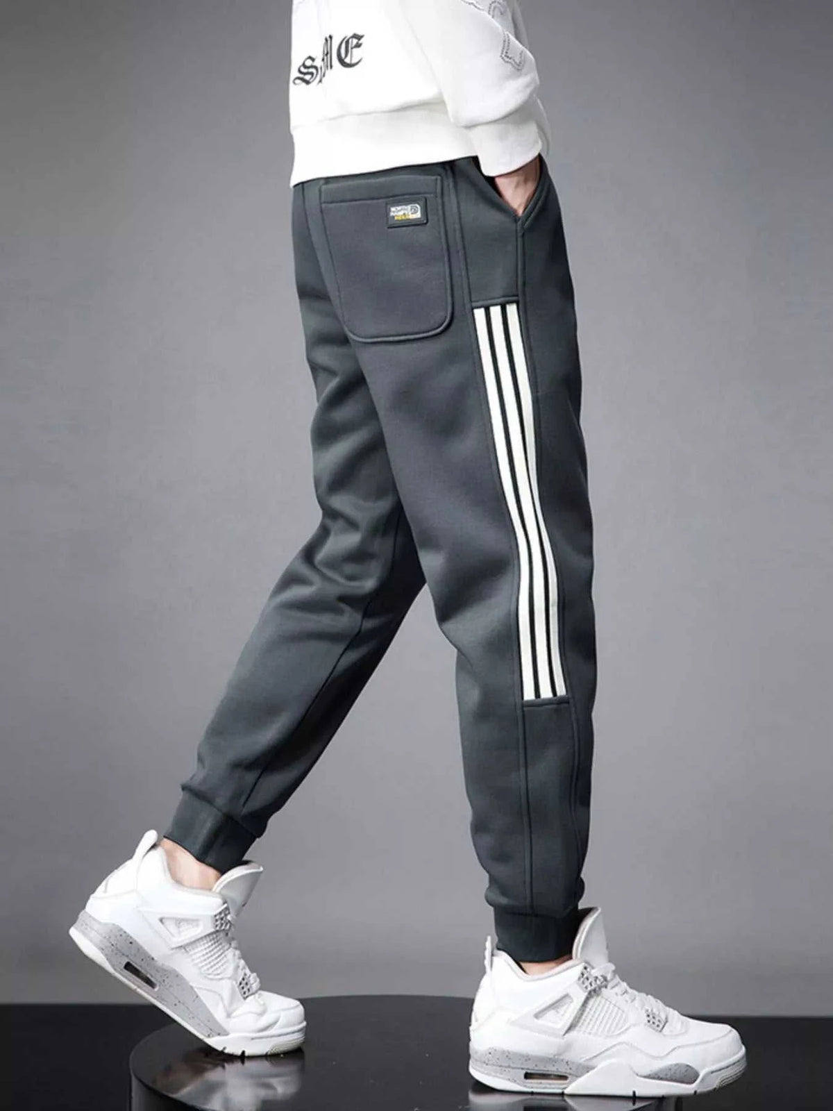 Men's Side Striped Drawstring Joggers 100400454027412 98 Affordable Fashion Under $100 Jerry's Apparel 