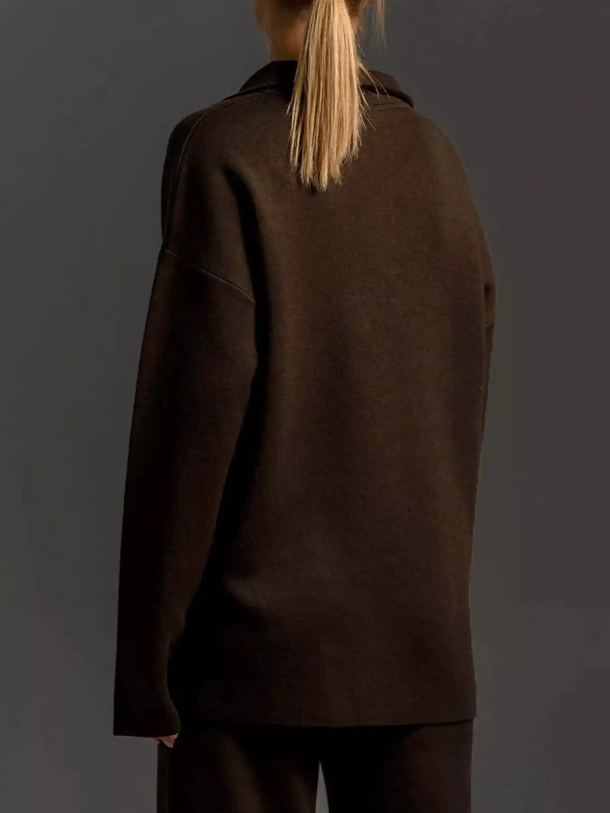 Polo Collar Top and Wide-Leg Pants Set 101001876960393 74 Affordable Fashion Under $100 Jerry's Apparel 