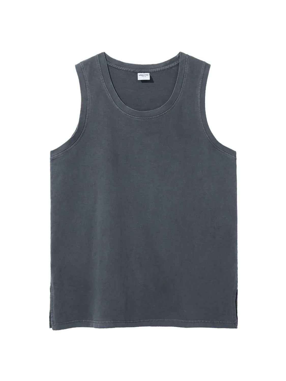 Men's Side Slit Round Neck Tank