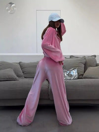 Zip Up Long Sleeve Top and Pants Set 100100041239879 73 Affordable Fashion Under $100 Jerry's Apparel 