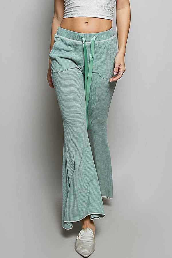 POL Drawstring Textured Ribbed Knit Pants 100100392334301 62 Affordable Fashion Under $100 Jerry's Apparel 