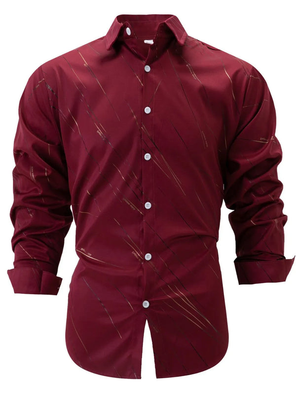 Men's Full Size Button Up Long Sleeve Shirt Plus Size