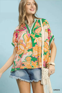 Umgee Abstract Print Oversized Top 100100532931198 47 Affordable Fashion Under $100 Jerry's Apparel 
