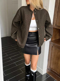 Snap Down Dropped Shoulder Jacket 100100836131923 78 Seasonal Fashion Collections Jerry's Apparel 