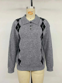 Argyle Patterned Polo Collar Sweater 100100781259890 43 Affordable Fashion Under $100 Jerry's Apparel 