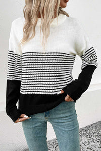Perfee Striped Drop Shoulder Sweater 100100932771030 34 Affordable Fashion Under $100 Jerry's Apparel 