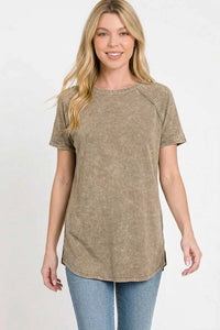 Zenana French Terry Washed Curved Hem Top 100100390101272 25 Affordable Fashion Under $100 Jerry's Apparel 