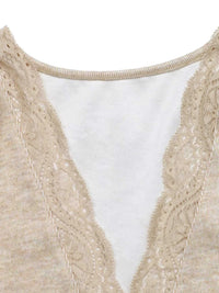 V-Neck Lace Trim Floral Mesh Sleeve Bodysuit 101001744297660 36 Affordable Fashion Under $100 Jerry's Apparel 