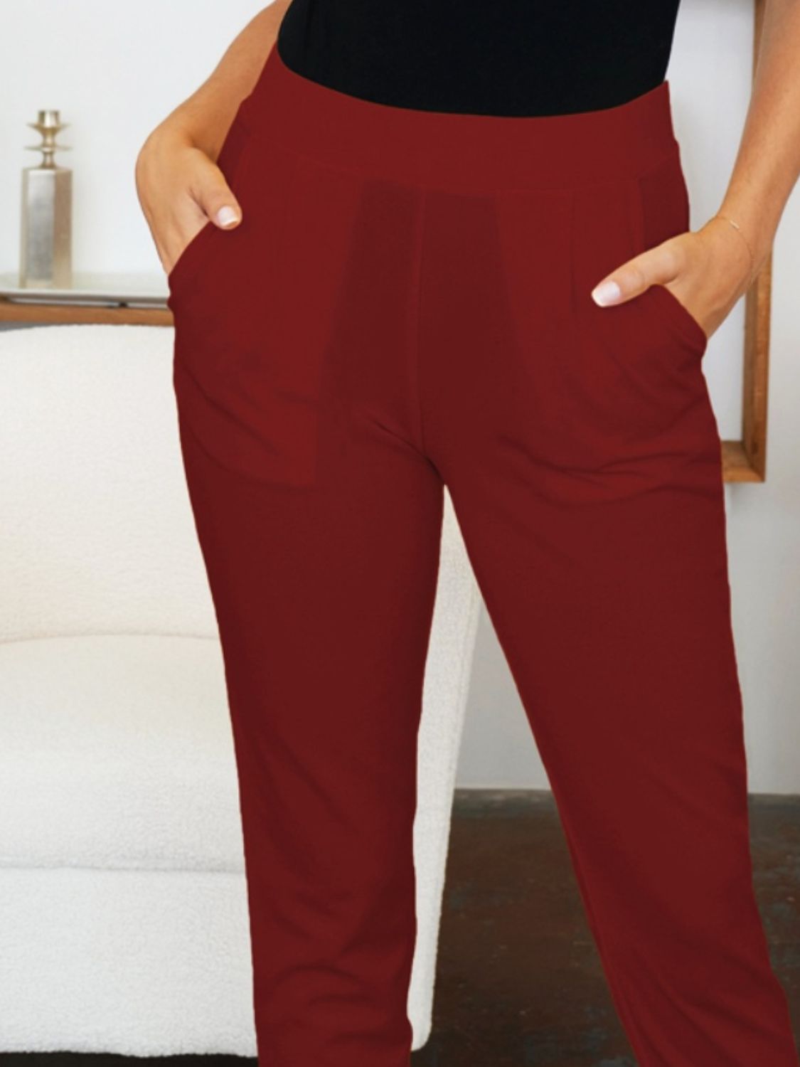 FAM-FAM Pocketed High Waist Skinny Pants