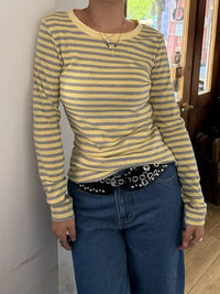 Slim-Fit Striped Long Sleeve T-Shirt 101001678504439 31 Affordable Fashion Under $100 Jerry's Apparel 