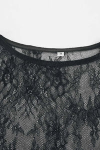 Fringe Round Neck Long Sleeve Lace Sheer Top 100100224601038 26 Affordable Fashion Under $100 Jerry's Apparel 