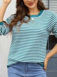 Striped Round Neck Sweater 100100080284743 49 Affordable Fashion Under $100 Jerry's Apparel 
