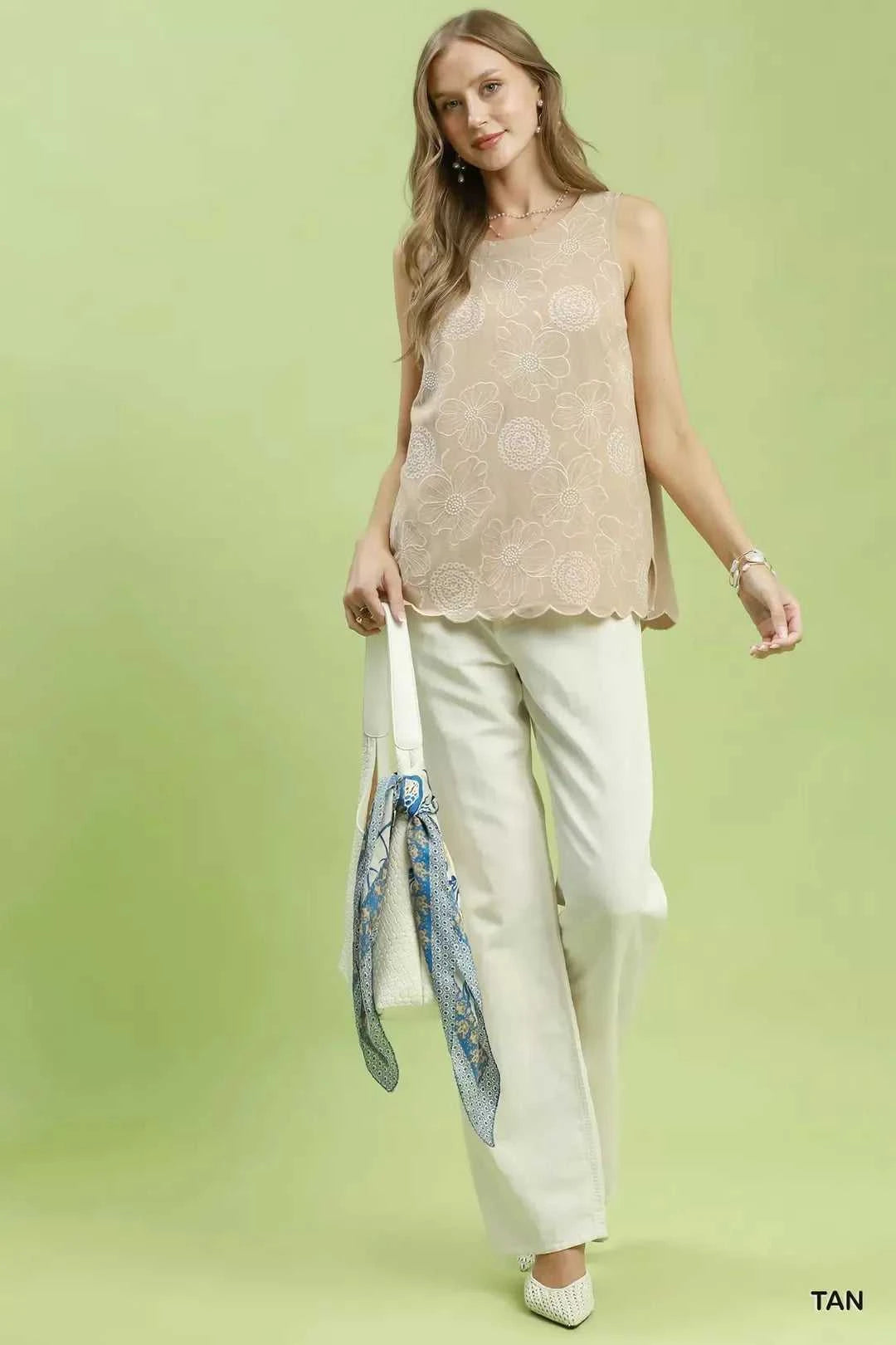 Umgee Floral Embroidered Sleeveless Top 100100152581668 60 Affordable Fashion Under $100 Jerry's Apparel 