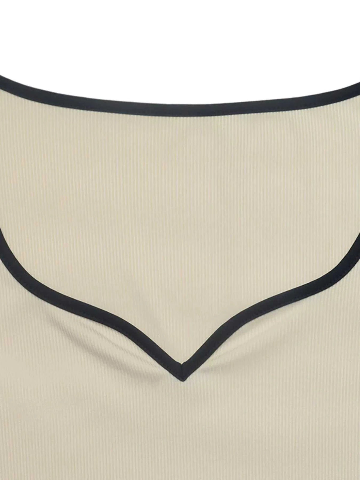 Ribbed Sweetheart Neckline Contrast Trim Long Sleeve Bodysuit 100100113781408 27 Affordable Fashion Under $100 Jerry's Apparel 