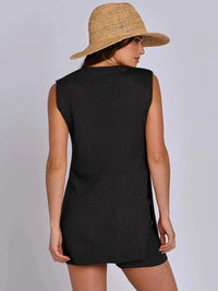 Side Slit Round Neck Tank and Ribbed Shorts Sweater Set 100100101501711 39 Affordable Fashion Under $100 Jerry's Apparel 