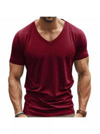 Men's Full Size Slim Fit V-Neck Basic T-Shirt Plus Size 100400784270679 24 Affordable Fashion Under $100 Jerry's Apparel 