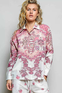 POL Printed Floral Button Down Shirt 100100985961993 64 Affordable Fashion Under $100 Jerry's Apparel 