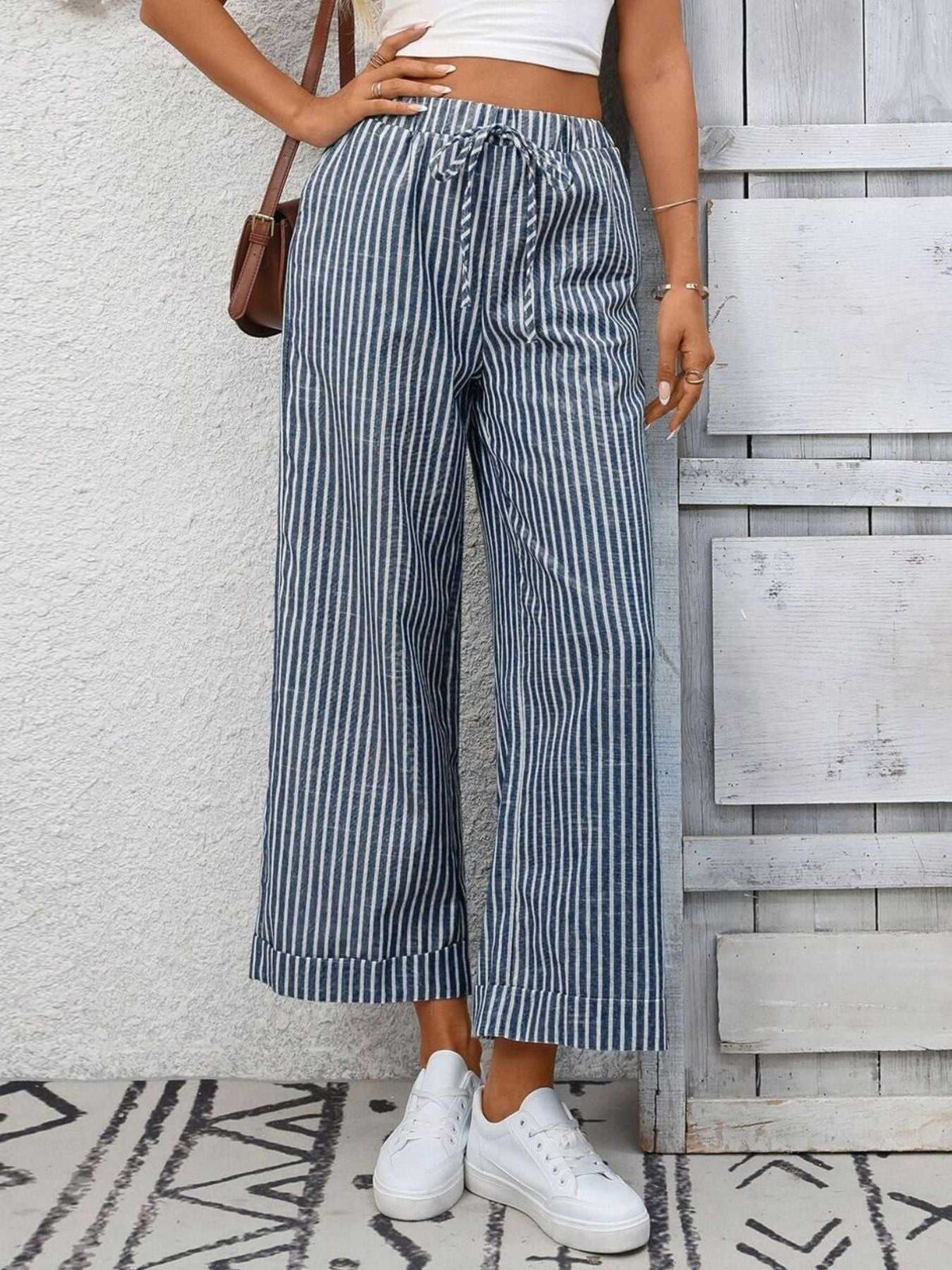 Striped Wide Leg Pants 100100886278692 32 Affordable Fashion Under $100 Jerry's Apparel 