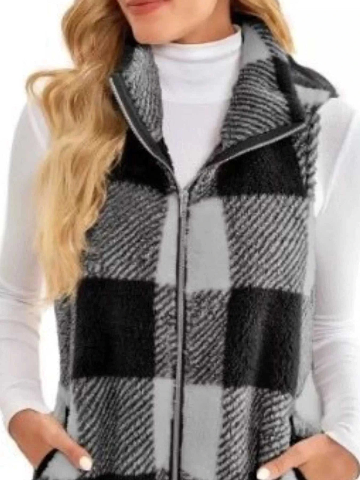 Full Size Color Block Zip Up Vest Coat Plus Size 100100959376307 45 Affordable Fashion Under $100 Jerry's Apparel 