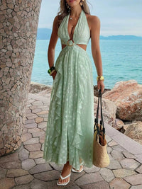 Ruffled Halter Neck Maxi Dress 100100231746653 72 Affordable Fashion Under $100 Jerry's Apparel 