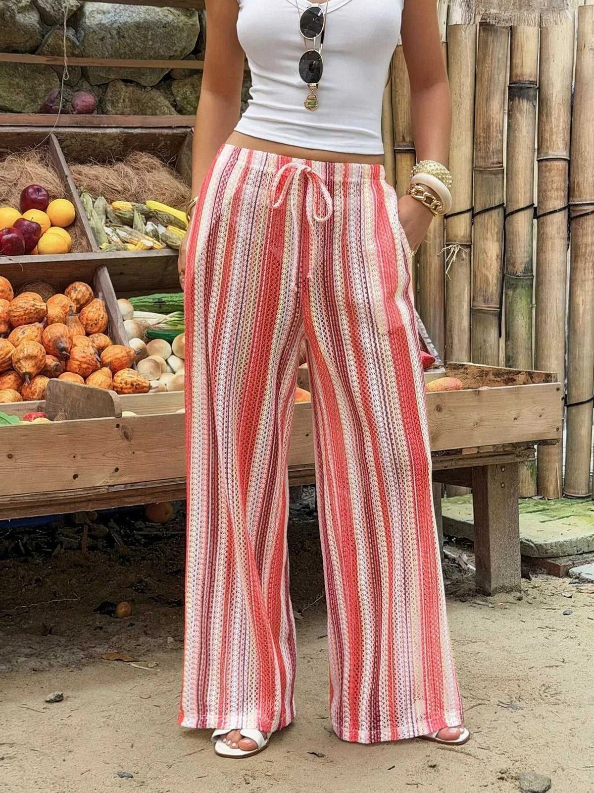 Striped Wide-Leg Pants 100100367881255 39 Affordable Fashion Under $100 Jerry's Apparel 