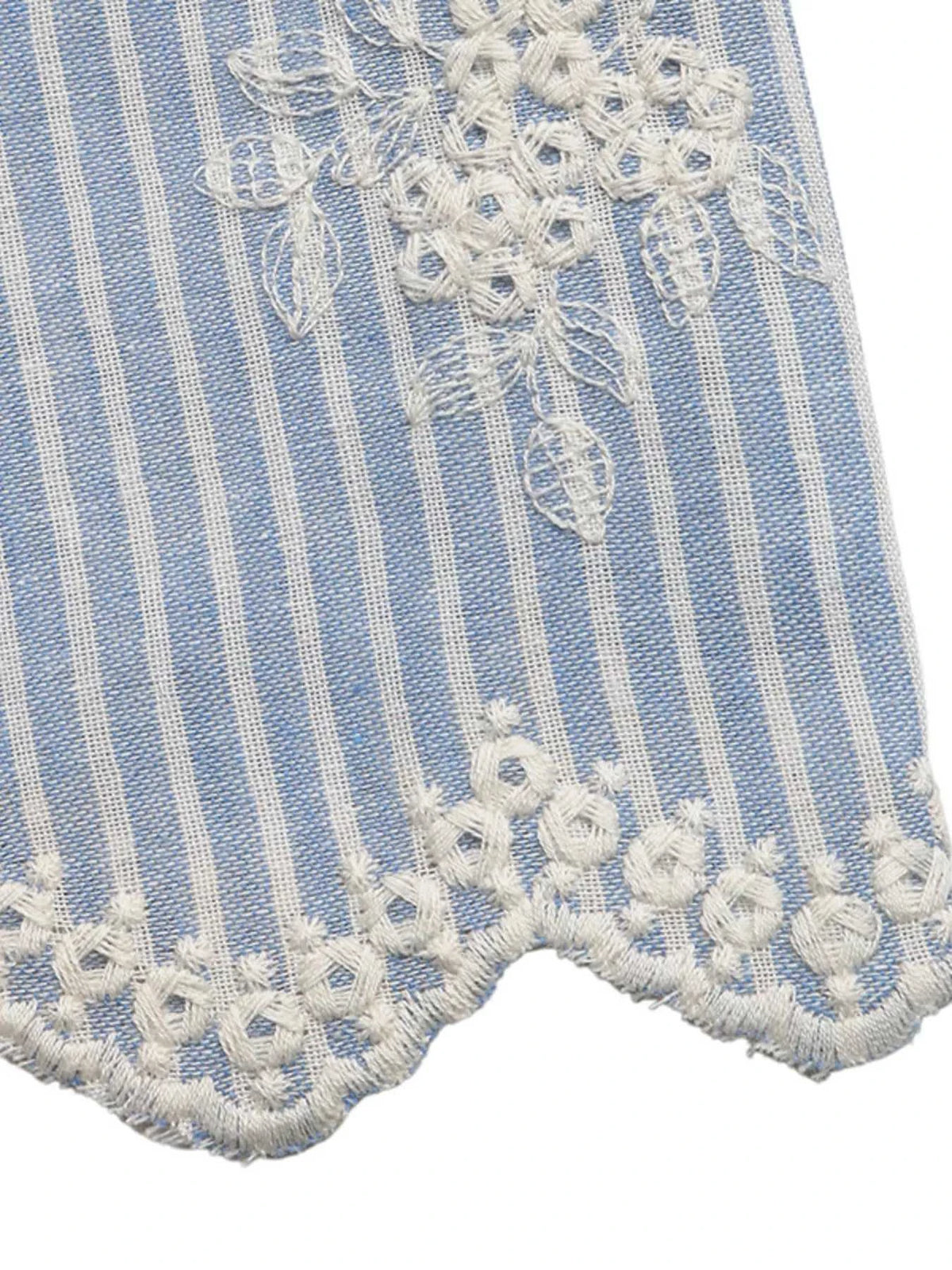 Striped Embroidered Ruffle Sleeve Blouse 100100769903290 43 Affordable Fashion Under $100 Jerry's Apparel 