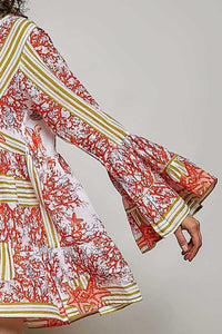 POL Striped Floral Long Sleeve Mini Dress with Pintuck Detail 100100852921122 52 Affordable Fashion Under $100 Jerry's Apparel 