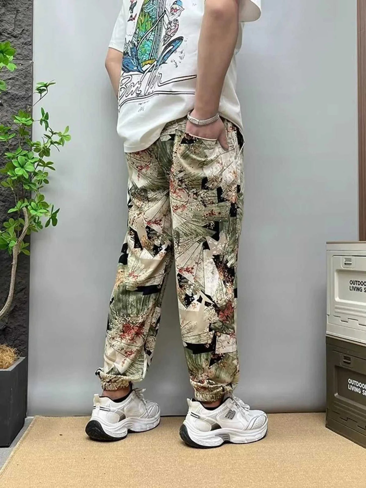Men's Plus Size Drawstring Printed Joggers 100400272589610 32 Affordable Fashion Under $100 Jerry's Apparel 