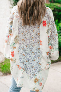 Floral Collared Neck Long Sleeve Shirt