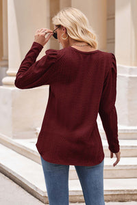 Mandy Round Neck Puff Sleeve Blouse