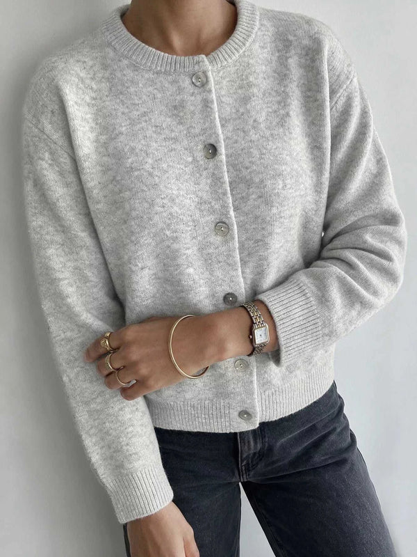 Crew Neck Button-Down Cardigan 101002555509237 56 Affordable Fashion Under $100 Jerry's Apparel 