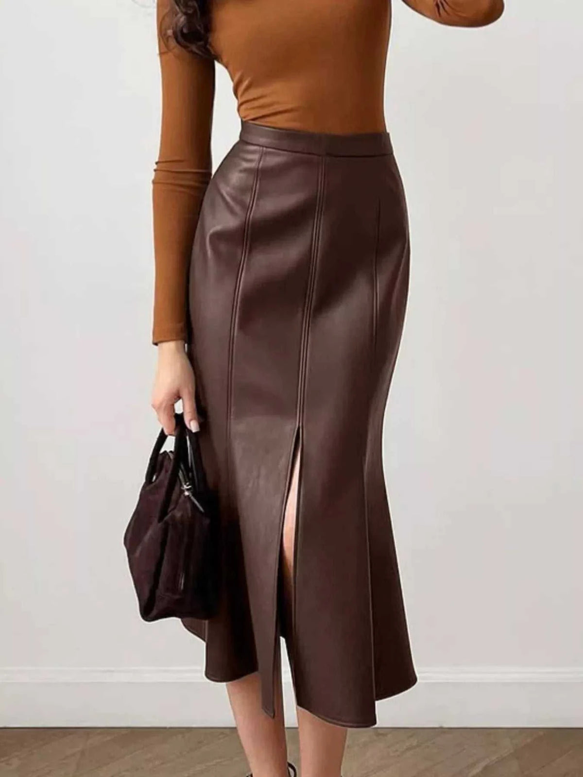 Slit Mermaid Midi Skirt 100100884632830 49 Affordable Fashion Under $100 Jerry's Apparel 