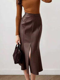 Slit Mermaid Midi Skirt 100100884632830 49 Affordable Fashion Under $100 Jerry's Apparel 