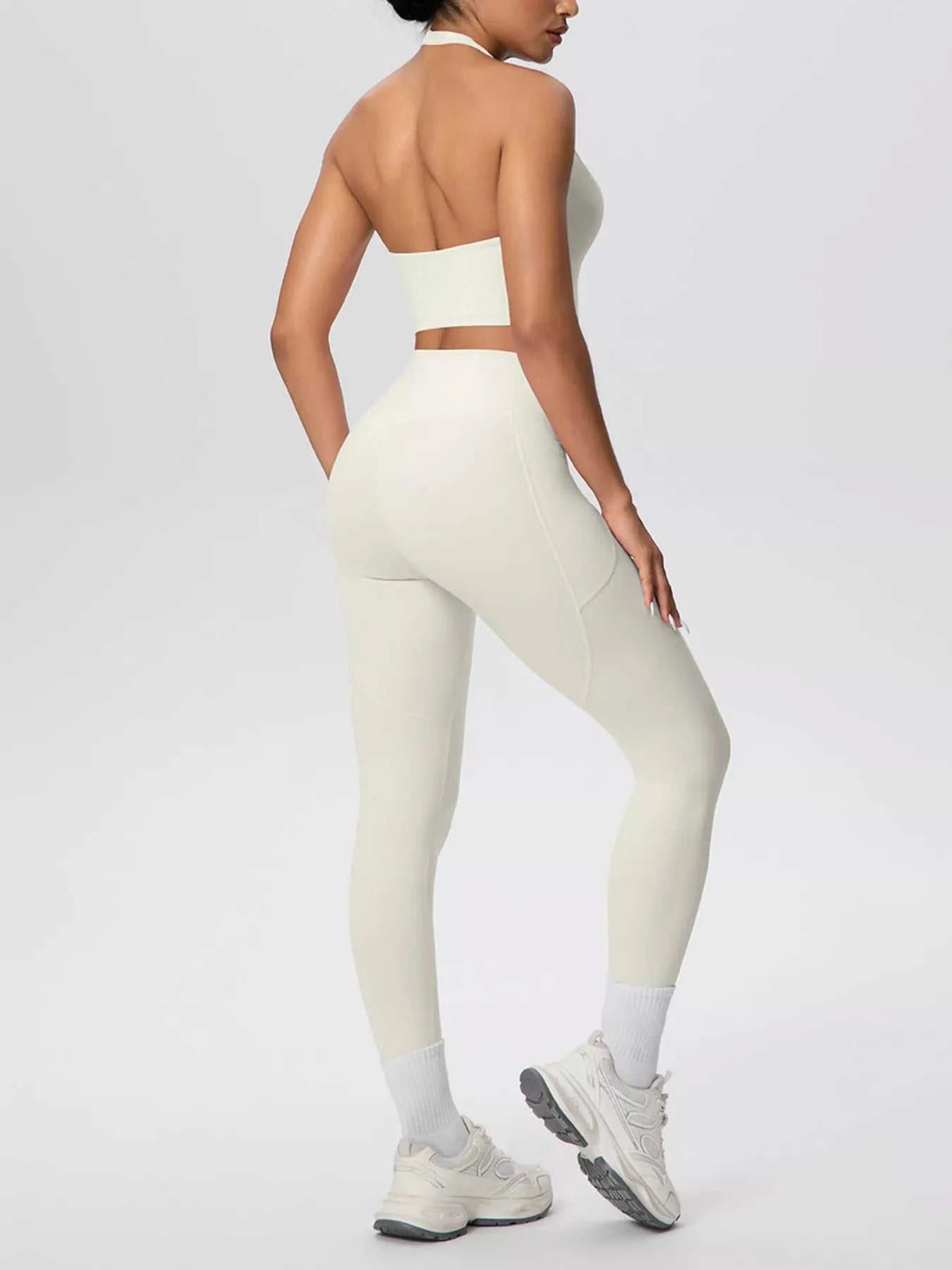 Halter Neck Crop Top and High-Waisted Leggings Active Set 101006684139191 85 Affordable Fashion Under $100 Jerry's Apparel 