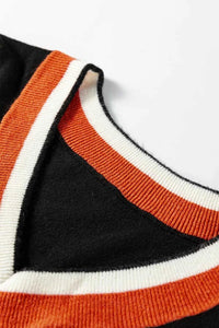 Contrast Striped Trim V Neck Varsity Sweater 100100612832963 39 Affordable Fashion Under $100 Jerry's Apparel 