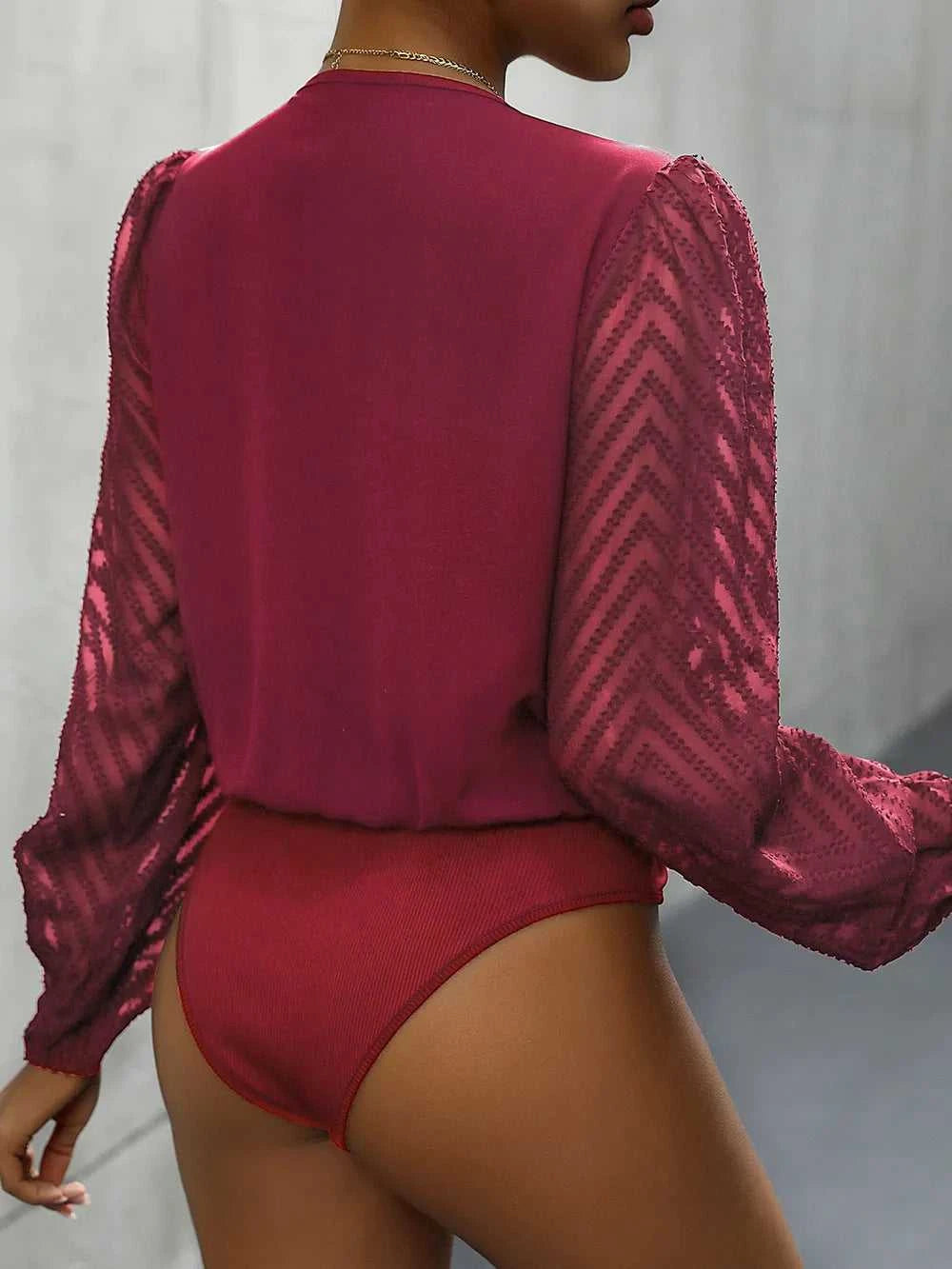 Perfee Ruched Surplice Long Sleeve Bodysuit 100100570911642 31 Affordable Fashion Under $100 Jerry's Apparel 