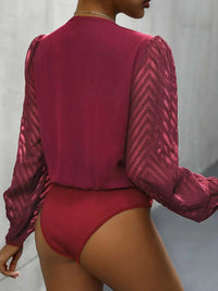 Perfee Ruched Surplice Long Sleeve Bodysuit 100100570911642 31 Affordable Fashion Under $100 Jerry's Apparel 