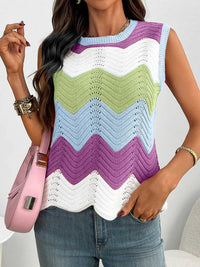 Color Block Round Neck Sweater Vest 100100253791586 34 Affordable Fashion Under $100 Jerry's Apparel 