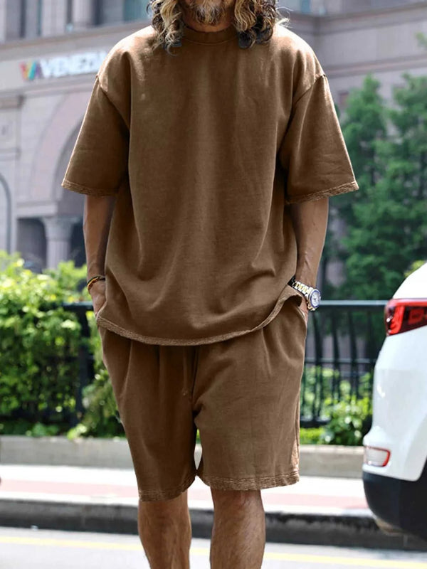 Men's Full Size Relaxed Fit T-Shirt & Shorts Set Plus Size 100400599676410 39 Affordable Fashion Under $100 Jerry's Apparel 