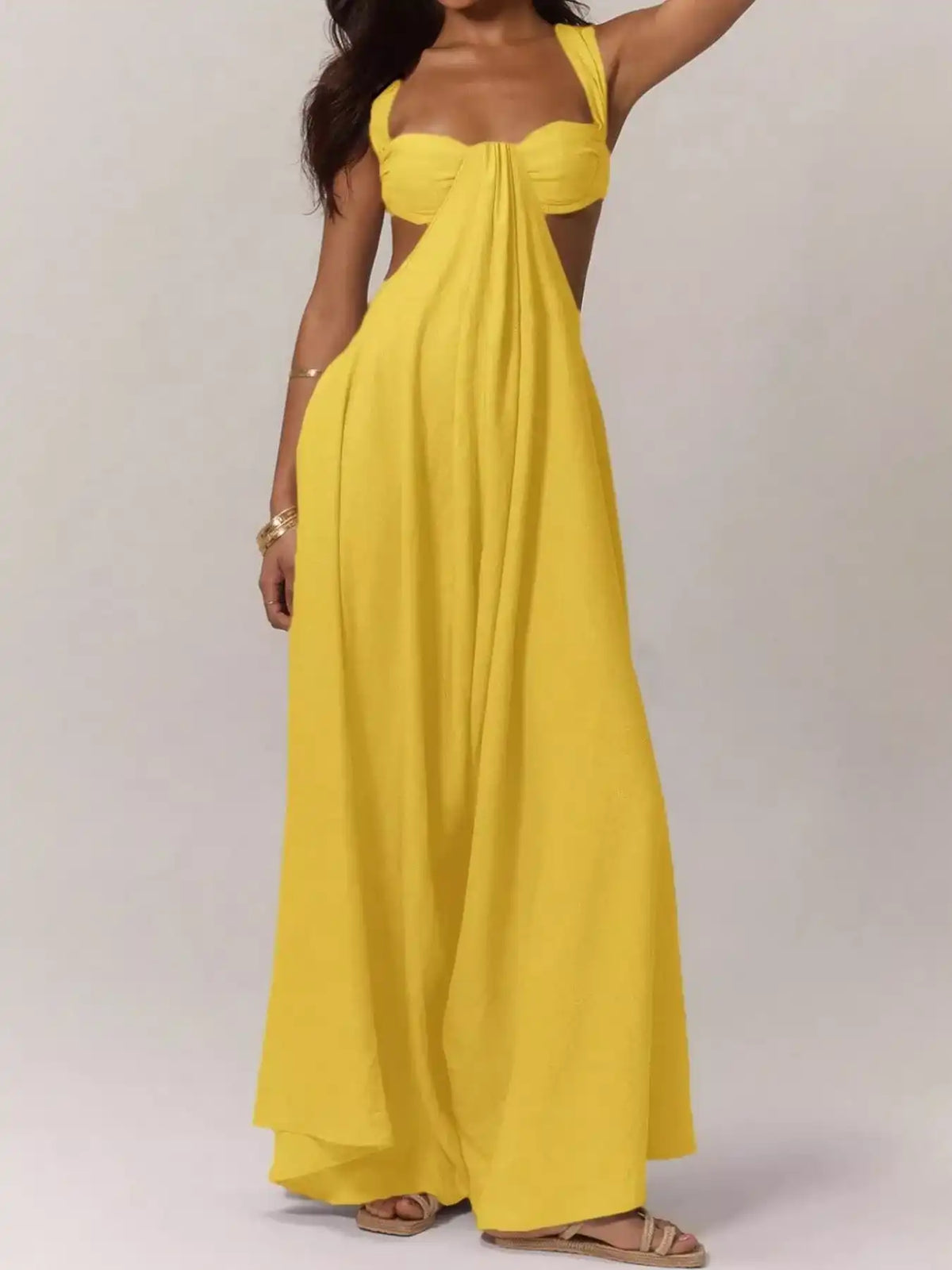 Backless Wide-Leg Jumpsuit with Cut-out Detail 101001809712429 55 Affordable Fashion Under $100 Jerry's Apparel 