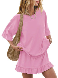 Round Neck Half Sleeve Tee and Skirt Set 100100917549398 34 Affordable Fashion Under $100 Jerry's Apparel 