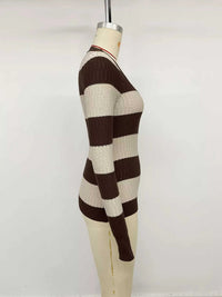Striped V-Neck Knit Top 100100260743516 41 Affordable Fashion Under $100 Jerry's Apparel 