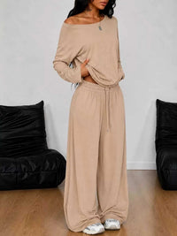 Full Size One-Shoulder Top and Drawstring Pants Set Plus Size 100100885816388 29 Affordable Fashion Under $100 Jerry's Apparel 