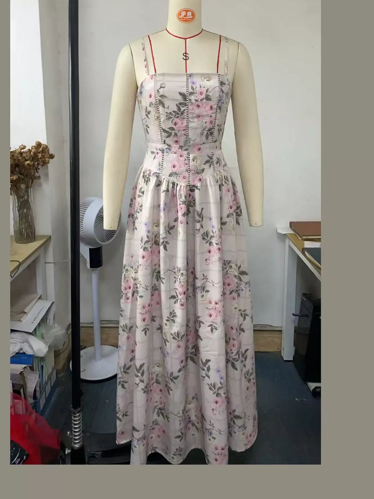 Floral Spaghetti Straps Midi Dress 101001005550846 56 Affordable Fashion Under $100 Jerry's Apparel 