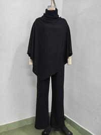 Full Size Turtleneck Poncho and Wide-Leg Pants Set Plus Size 101002605950123 65 Gifts for Her Jerry's Apparel 
