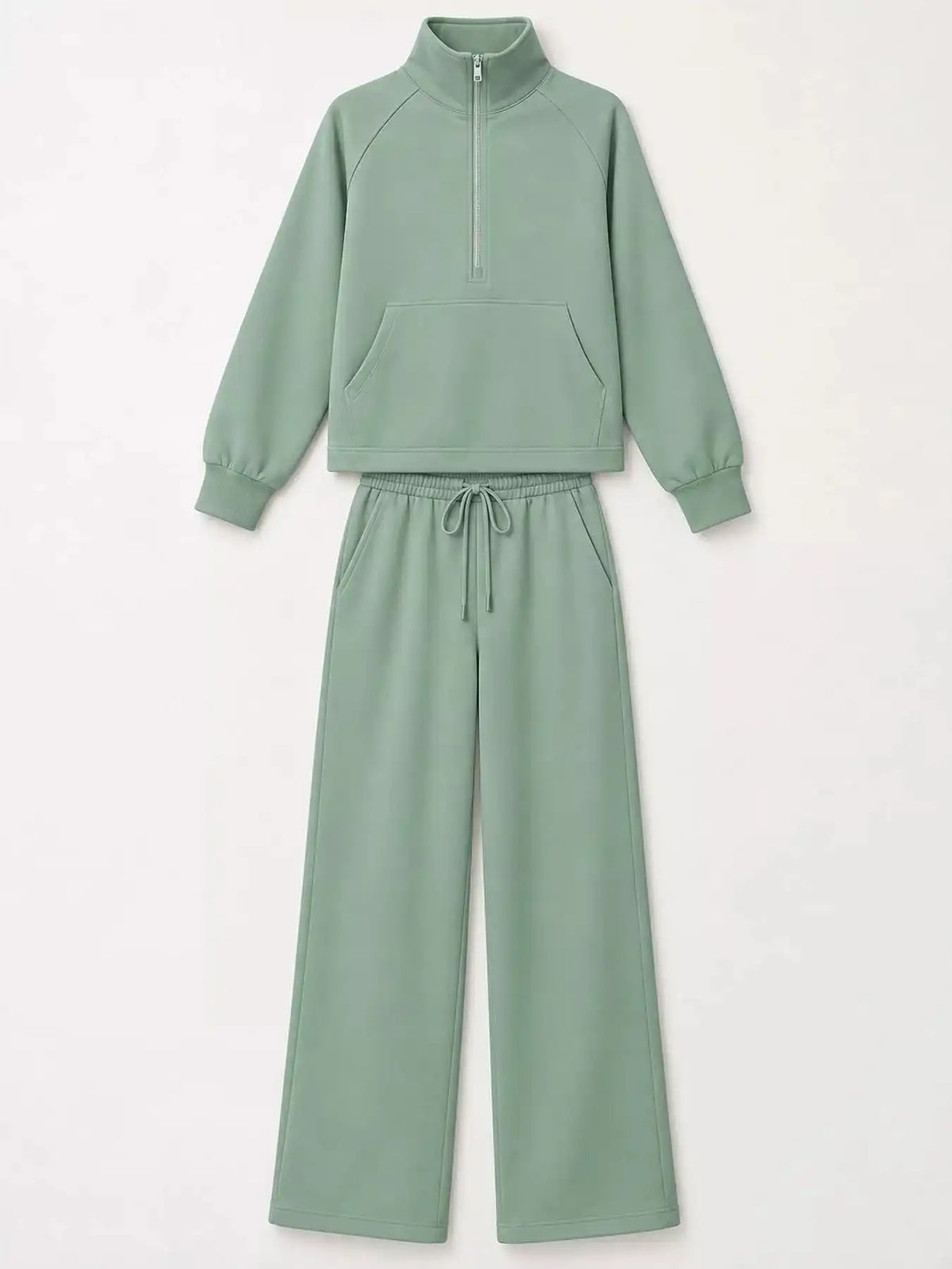 Half-Zip Sweatshirt and Wide-Leg Pants Set 101001840100593 40 Gifts for Her Jerry's Apparel 