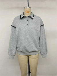 Polo Collar Dropped Shoulder Sweatshirt 101001325916897 37 Affordable Fashion Under $100 Jerry's Apparel 