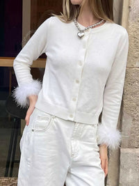 Fuzzy Cuffs Button Up Cardigan 101002400071686 57 Affordable Fashion Under $100 Jerry's Apparel 